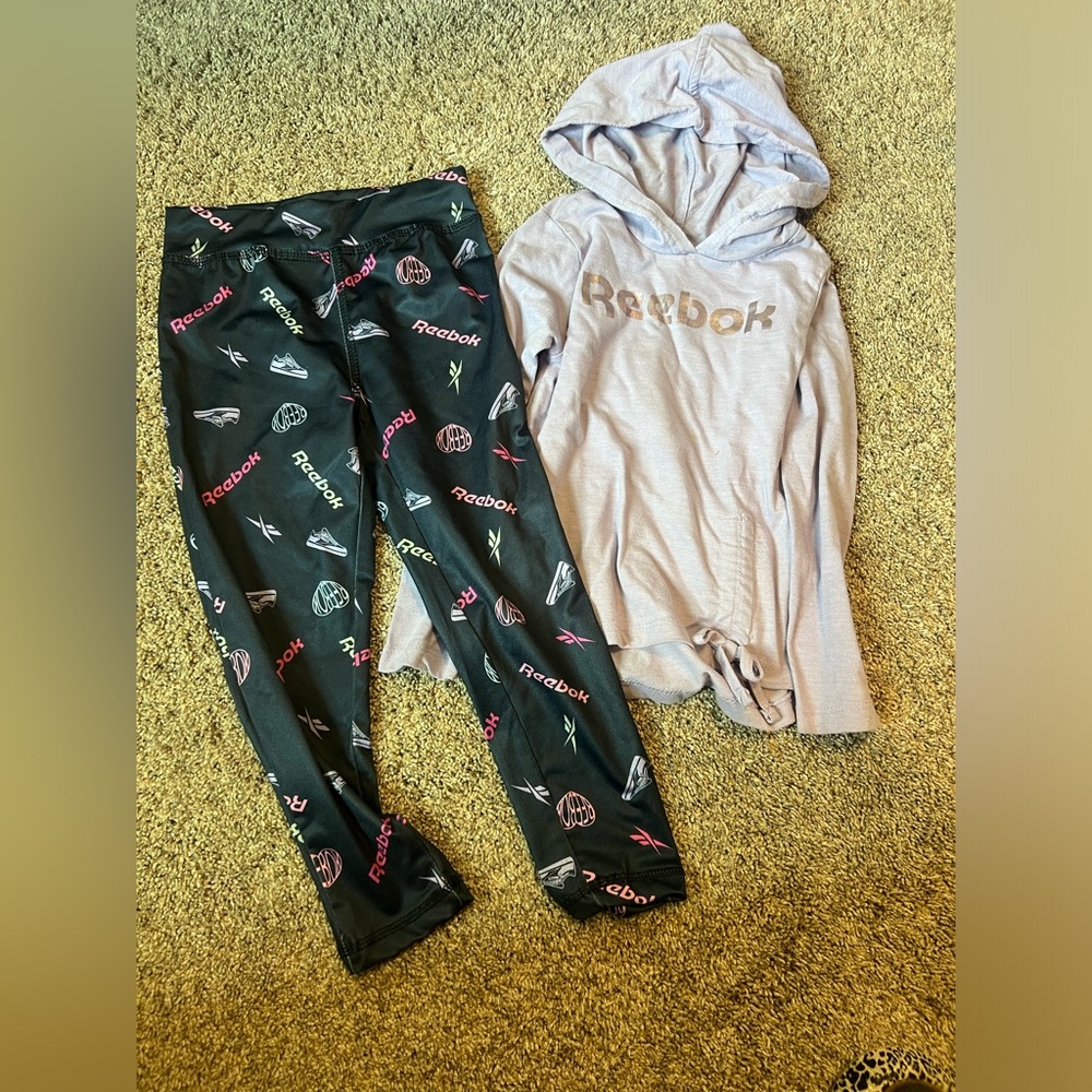 Girls Toddler Reebok Hoodie Leggings Outfit 4T
